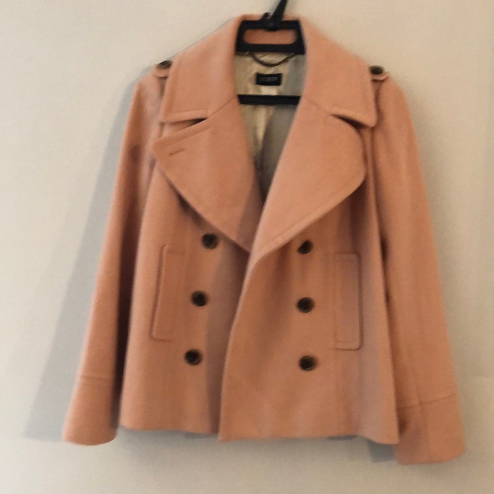 J crew blush pink pea coat